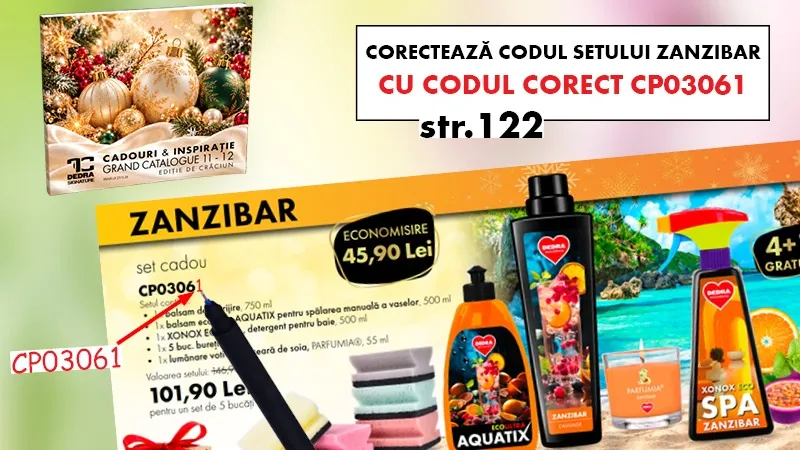 Eroare de tipărire în catalogul nr. 11–12 